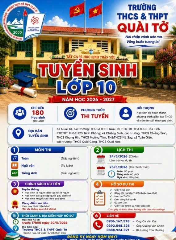 Sở Giáo dục và Đào tạo đẩy mạnh truyền thông và công tác chuẩn bị đối với tuyển sinh lớp 10 năm học 2026–2027